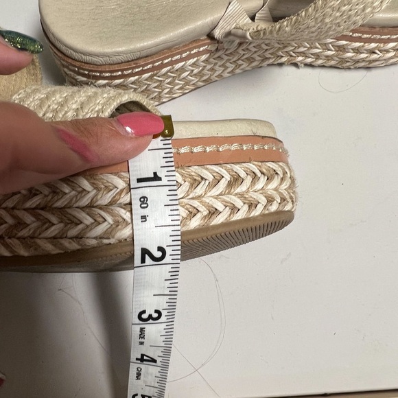 Chinese Laundry Cream Woven Platform Espadrille Slides Size 6.5 - Picture 8 of 10